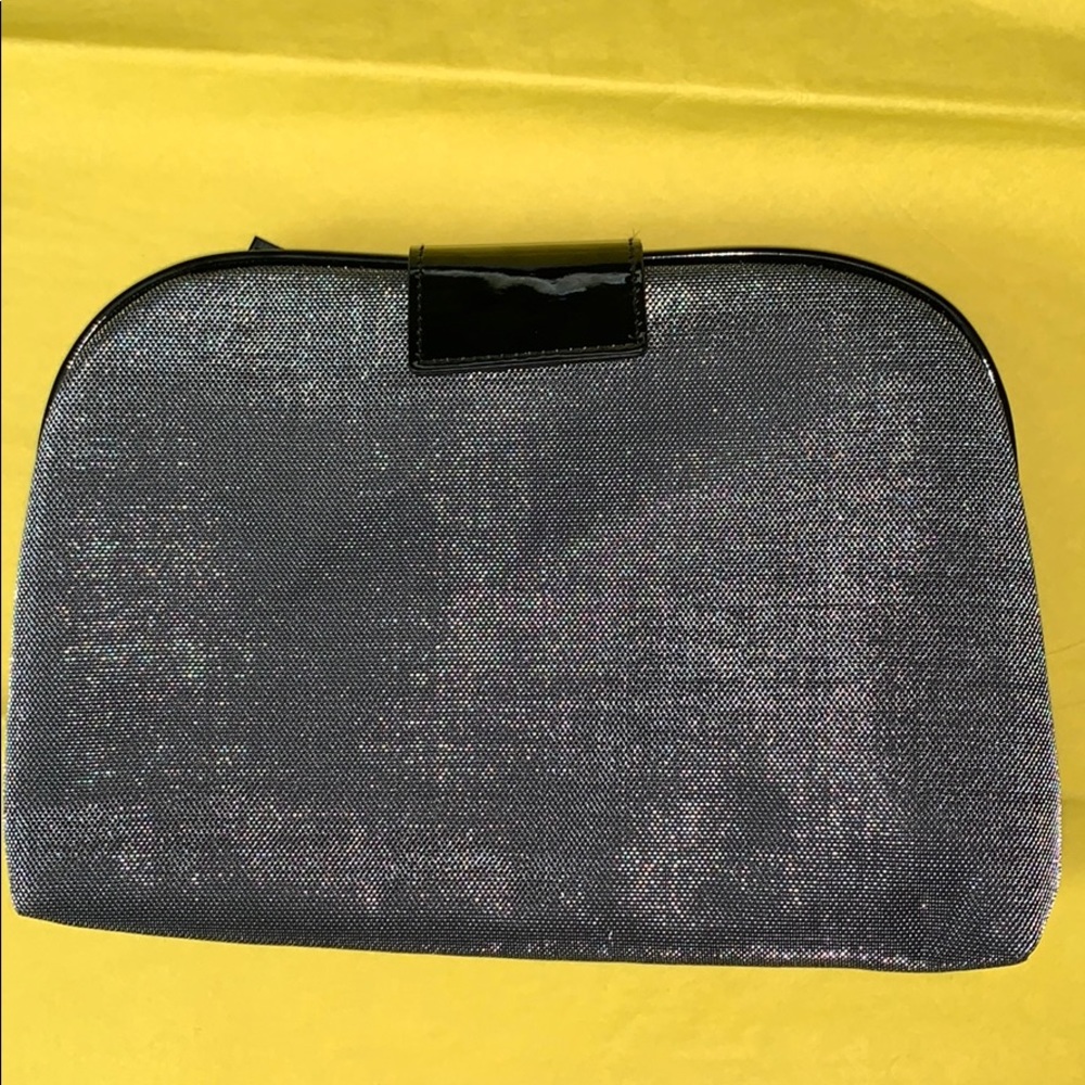 Lancome Shimmer Silver Make Up Bag